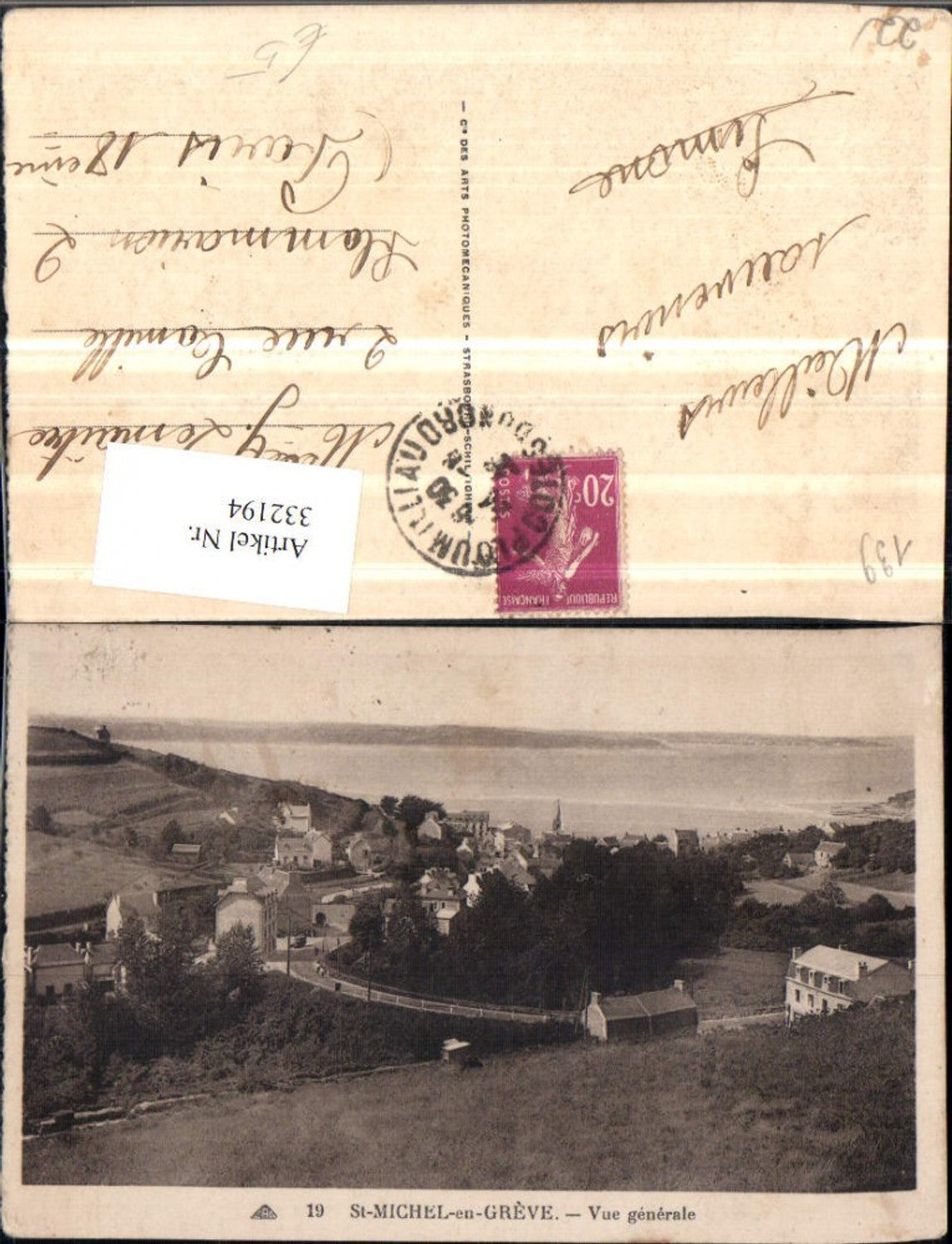 332194,Bretagne Cote-Amor St-Michel-en-Greve Vue generale Totale
