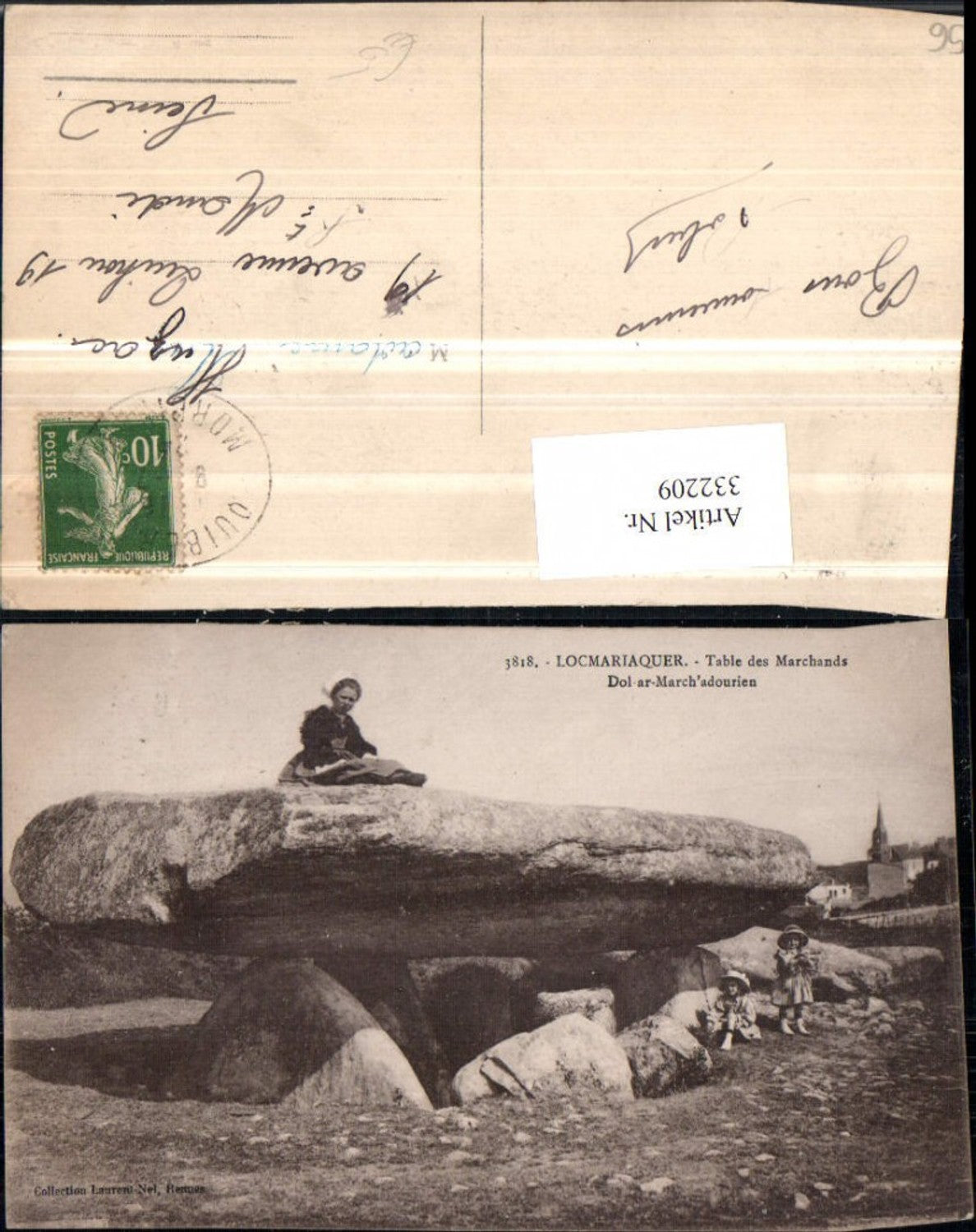 332209,Bretagne Morbihan Locmariaquer Table des Marchands Dol-ar-March'adourien Felsen