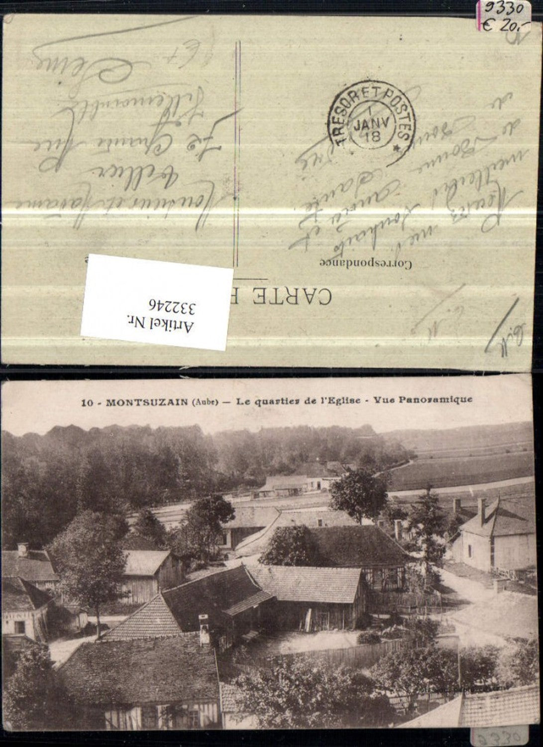 332246,Champagne-Ardenne Aube Montsuzain Le quartier de l'Eglise Teilansicht