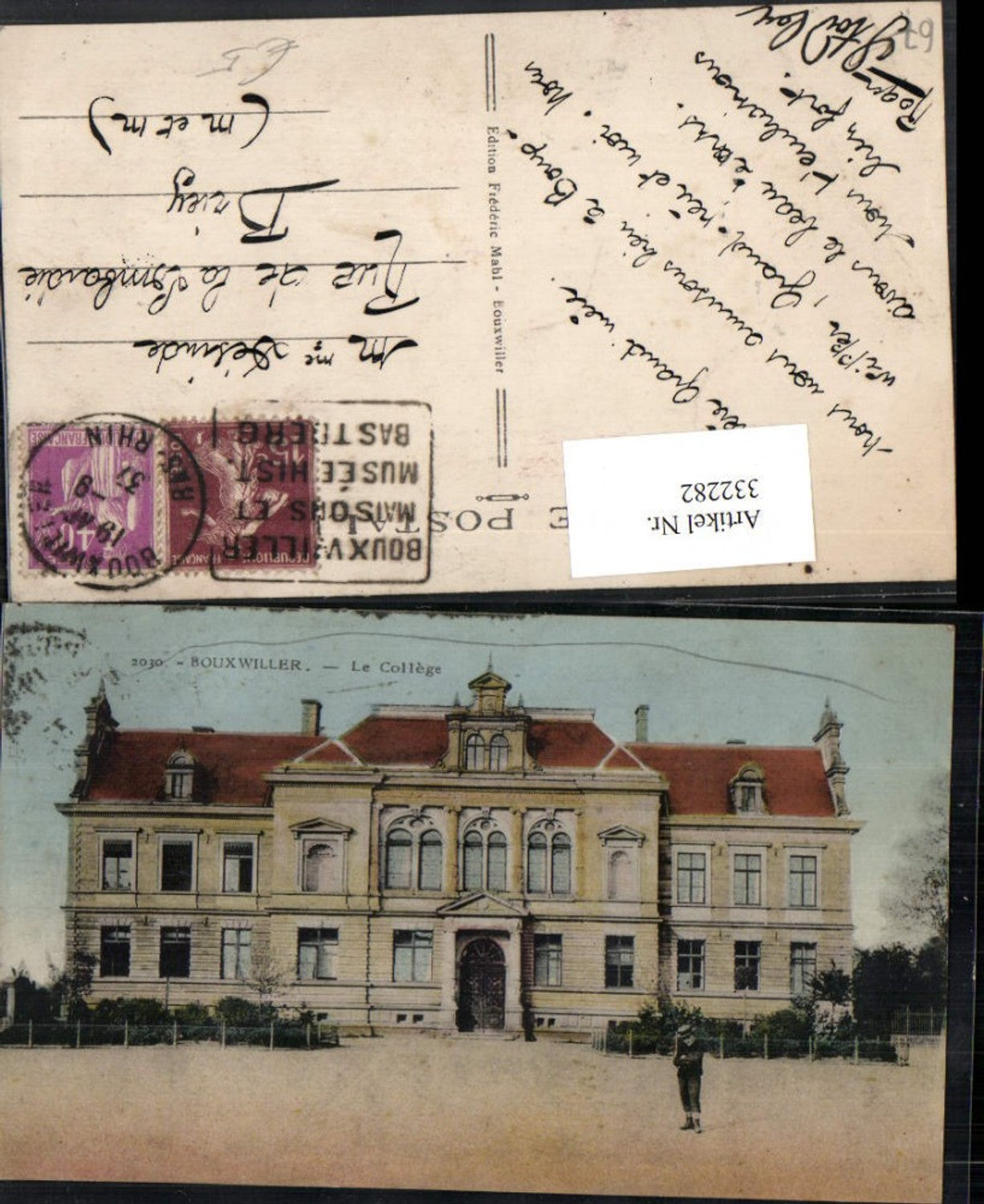 332282,Elsass Bas-Rhin Bouxwiller Le College Schulgebäude
