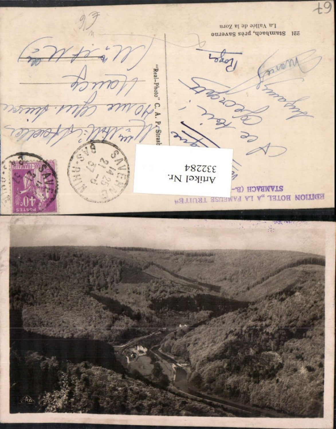 332284,Elsass Bas-Rhin Stambach pres Saverne La Vallee de la Zorn