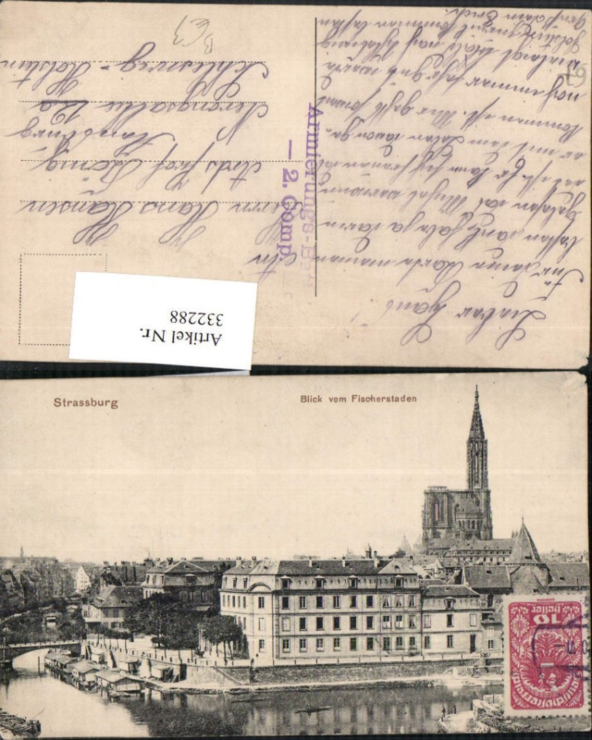 332288,Elsass Bas-Rhin Strasbourg Straßburg Blick vom Fischerstaden Kirche