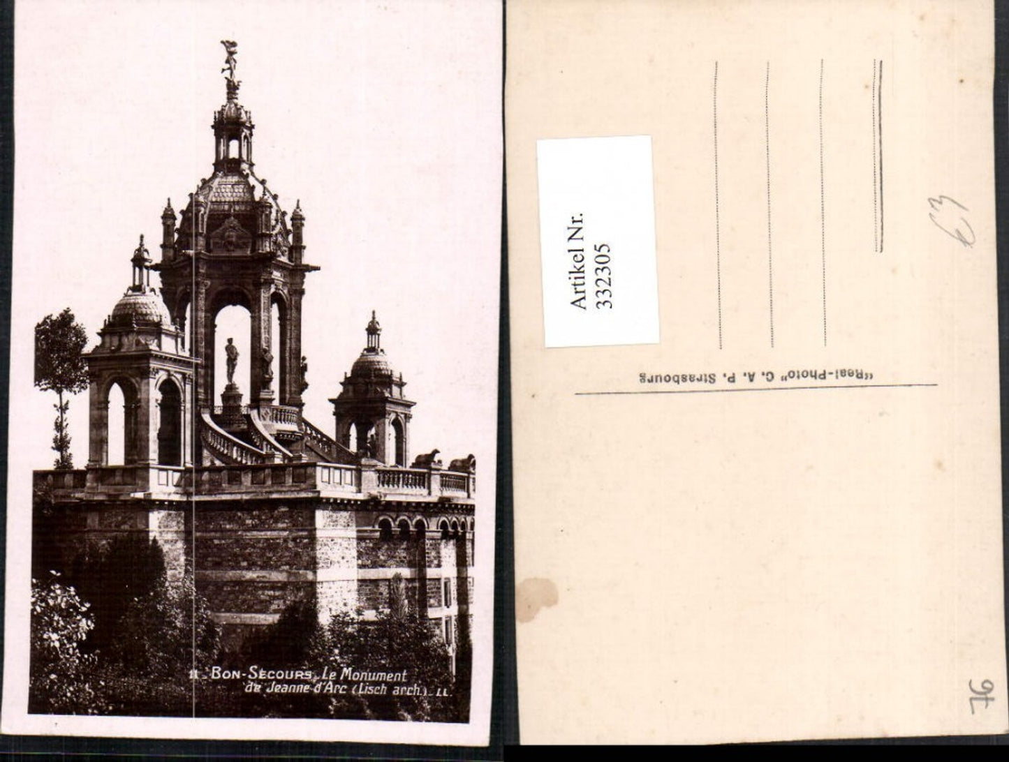 332305,Haute-Normandie Eure Bon-Secours Le Monument de Jeanne d'Arc