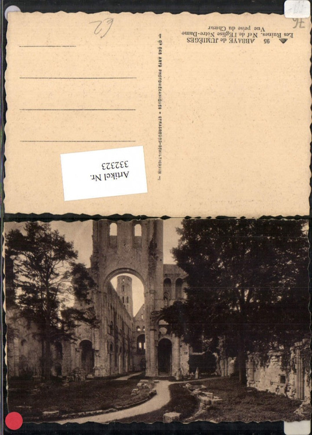 332323,Haute-Normandie Seine-Maritime Abbaye de Jumieges Ruines Nef de l'Eglise Notre-Dame