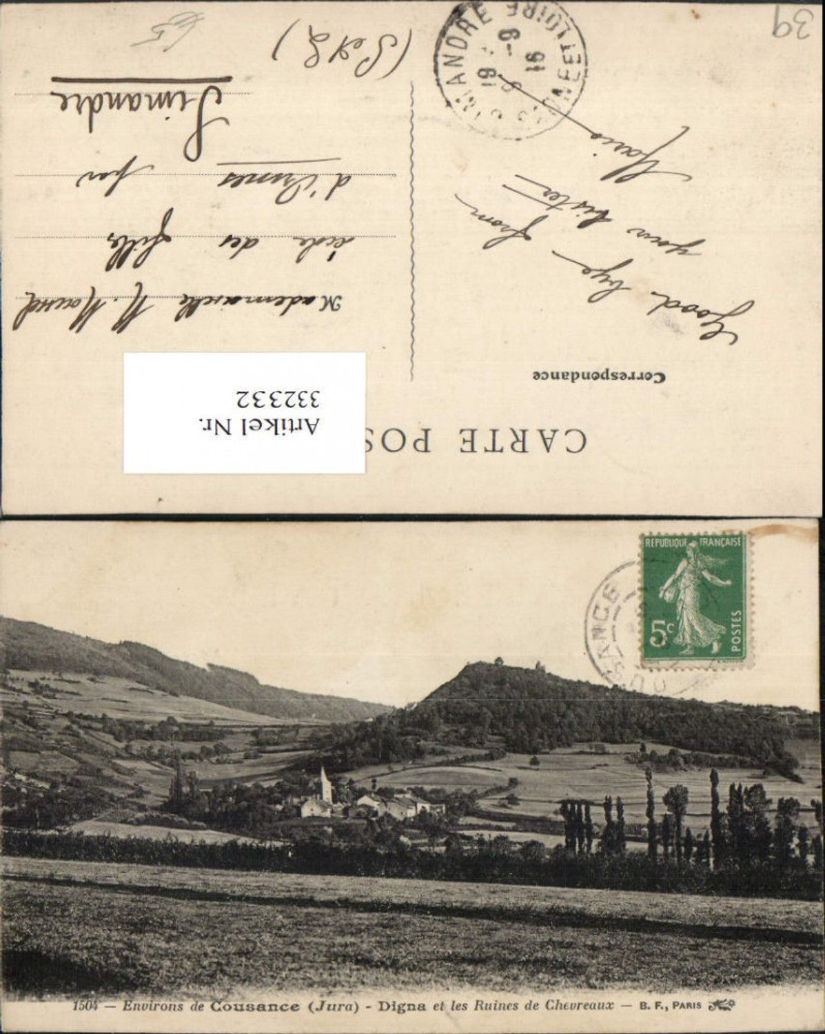 332332,Franche-Compte Jura Cousance Digna et les Ruines de Chevreaux Totale