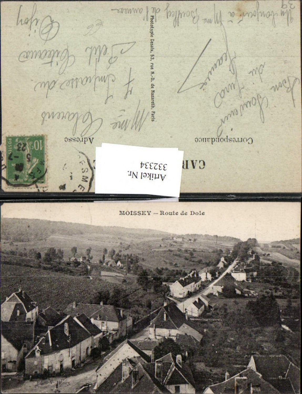332334,Franche-Compte Jura Moissey Route de Dole Teilansicht