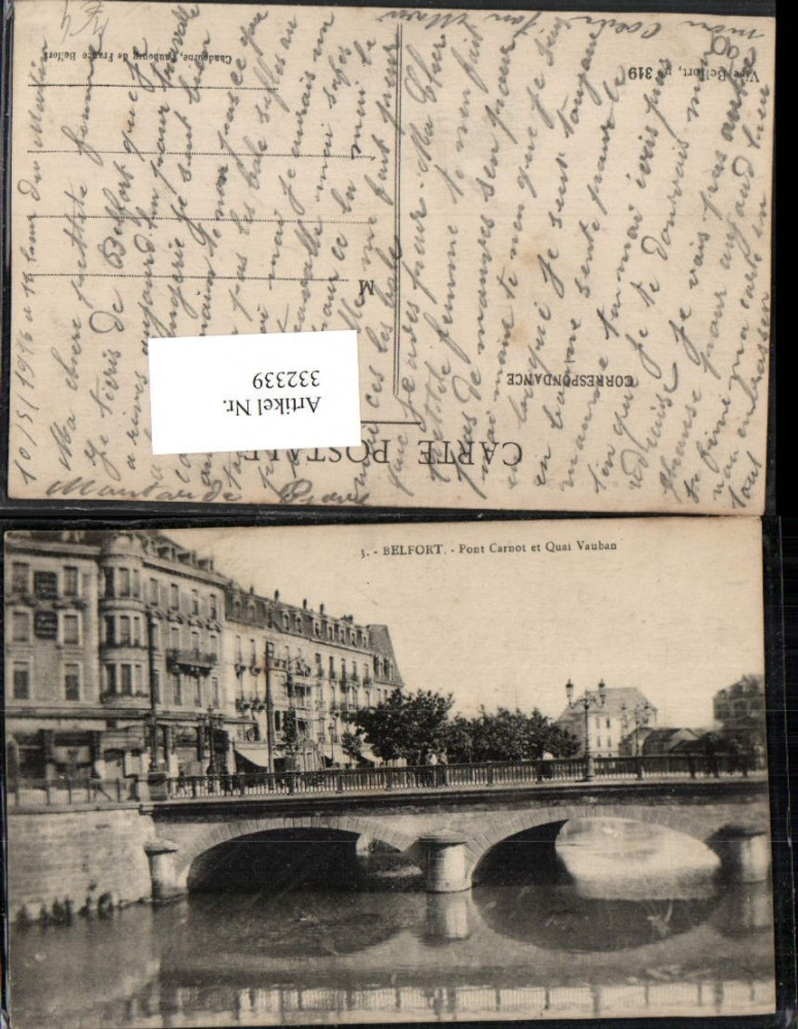 332339,Franche-Compte Territoire-de-Belfort Belfort Pont Carnot et Quai Vauban Brücke