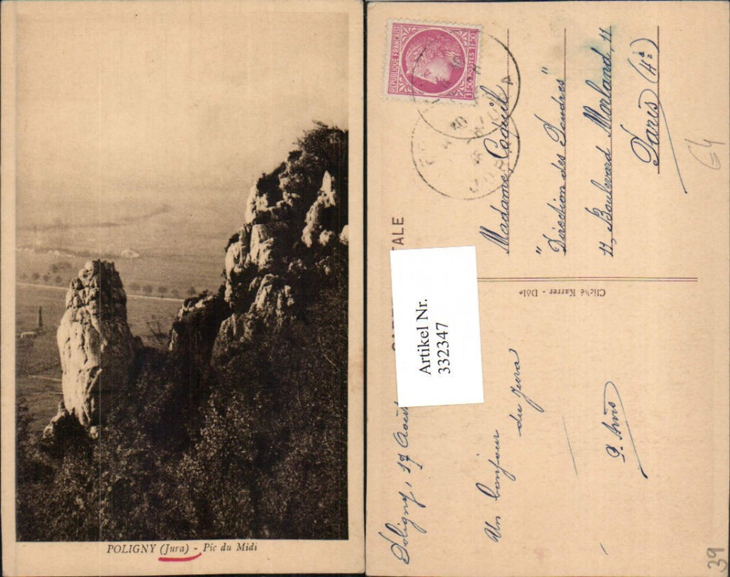 332347,Franche-Compte Jura Poligny Pic du Midi Felsen