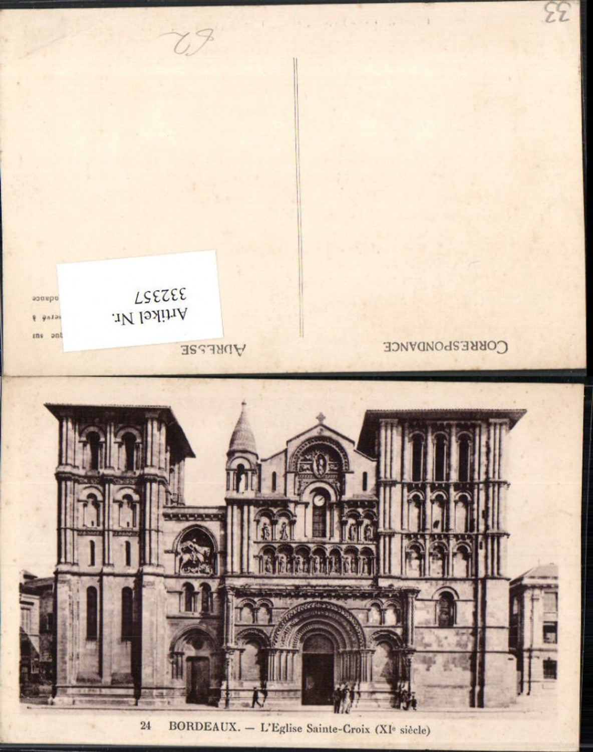332357,Aquitaine Gironde Bordeaux L'Eglise Sainte-Croix Church