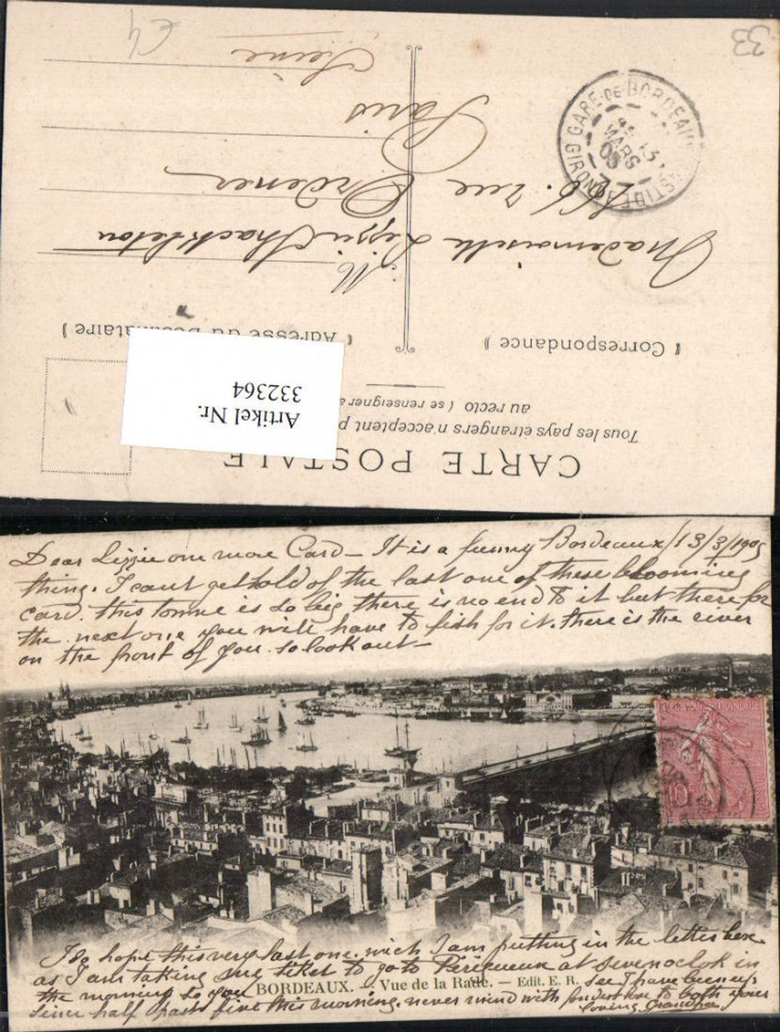 332364,Aquitanien Gironde Bordeaux Vue de la Rade Teilansicht Hafen Brücke