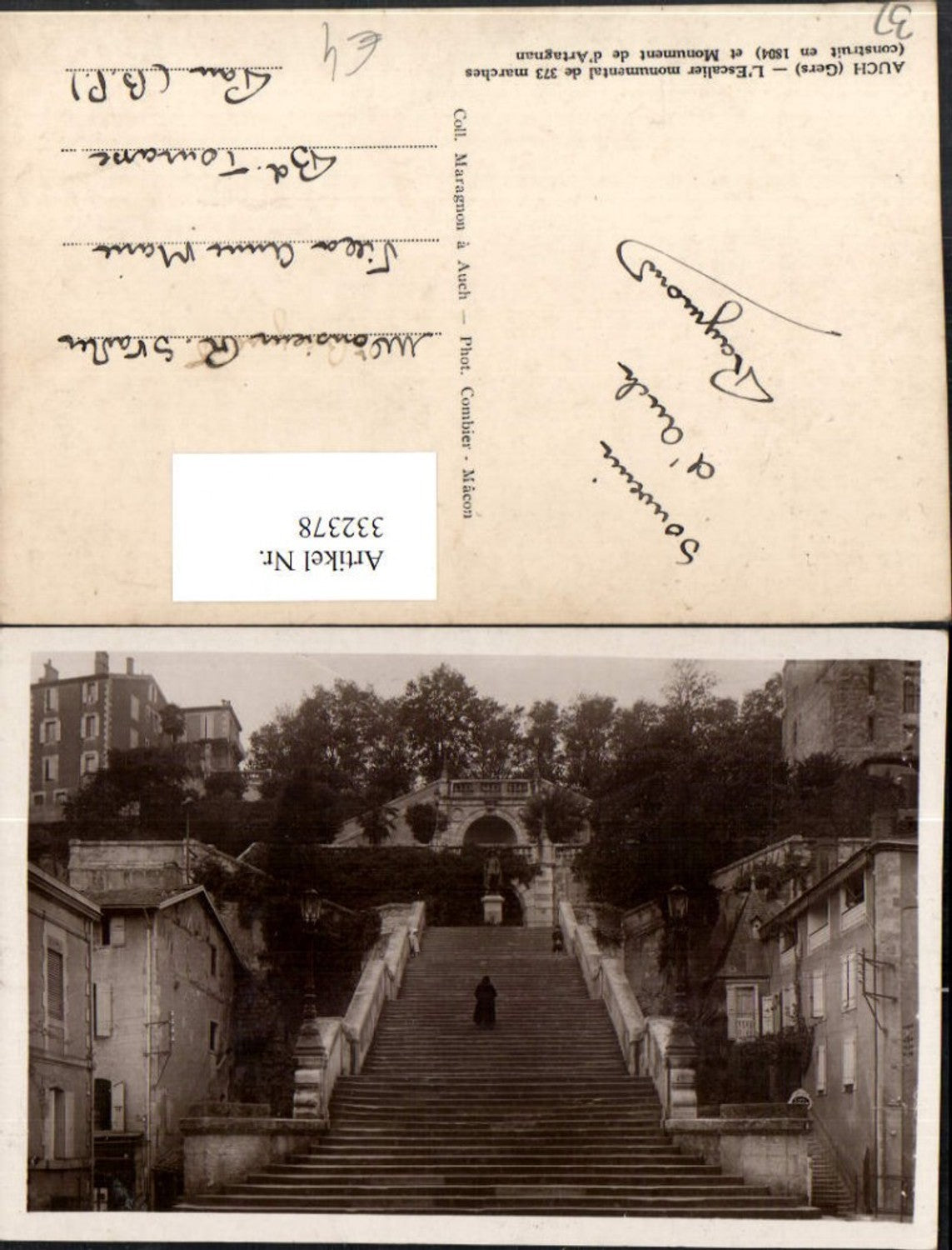 332378,Midi-Pyrenees Gers Auch L'Escalier monumental Monument de d'Artagnan Stiege