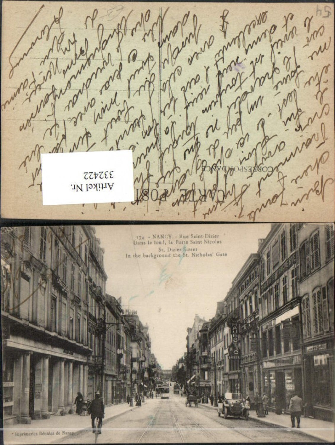 332422,Lothringen Meurthe-et-Moselle Nancy Rue Saint-Dizier Straßenansicht Geschäfte