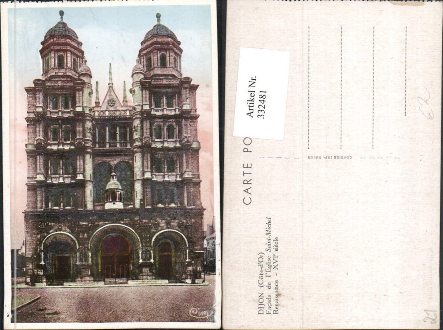 332481,Burgund Cote-Or Dijon L'Eglise Saint-Michel Kirche