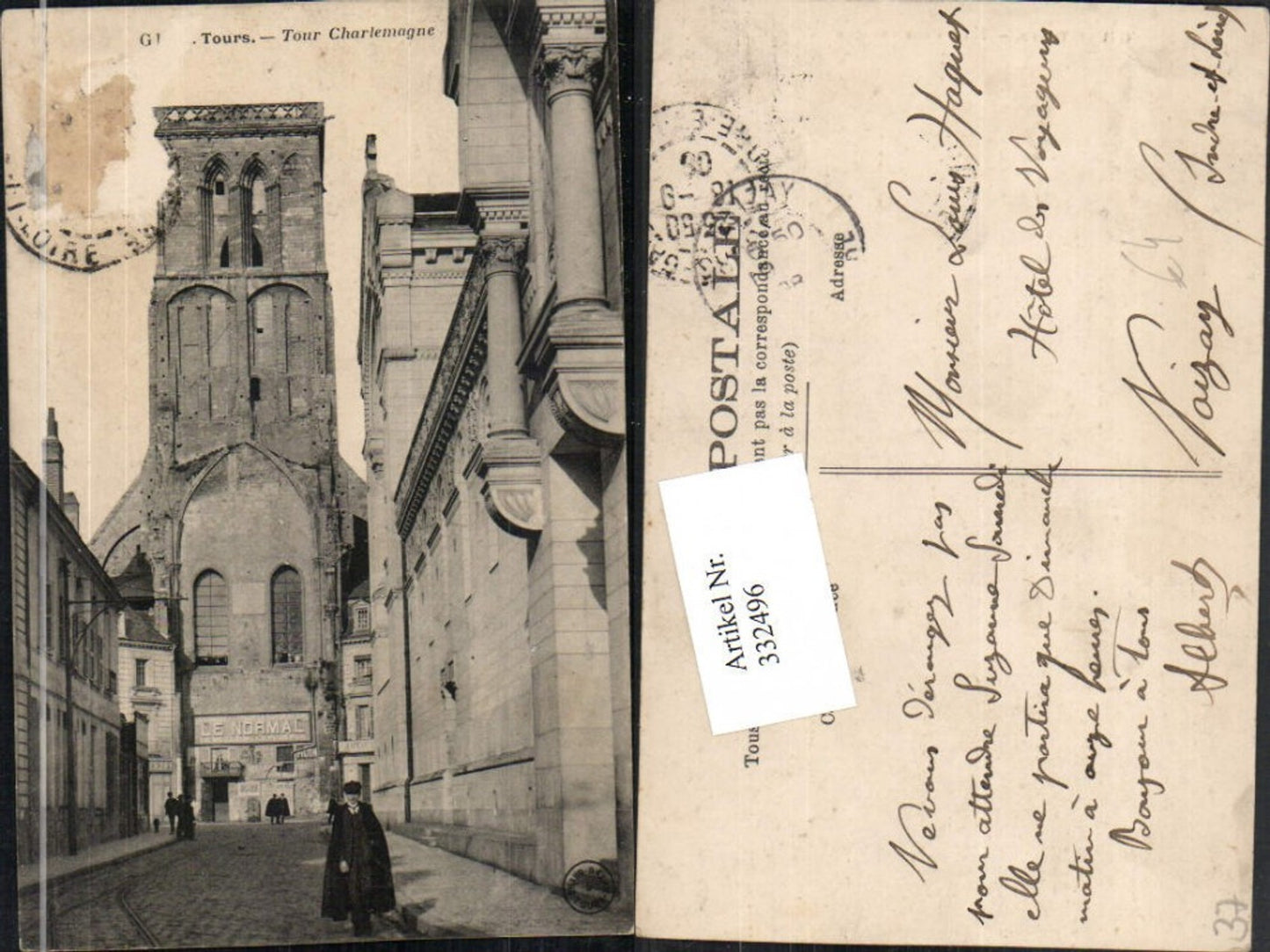 332496,Centre Indre-et-Loire Tours Tour Charlemagne Turm Straßenansicht