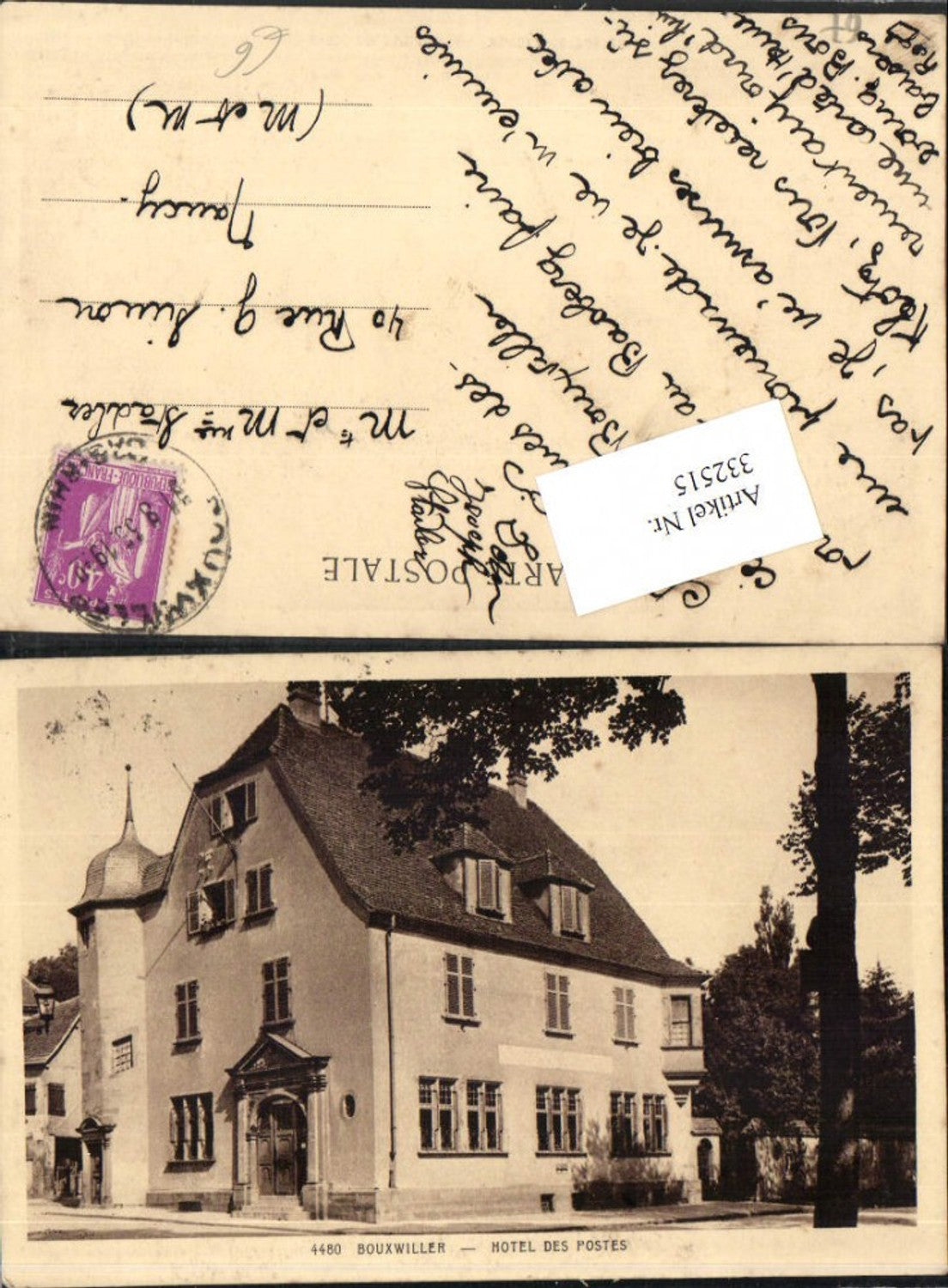 332515,Elsass Bas-Rhin Bouxwiller Hotel des Postes Postgebäude