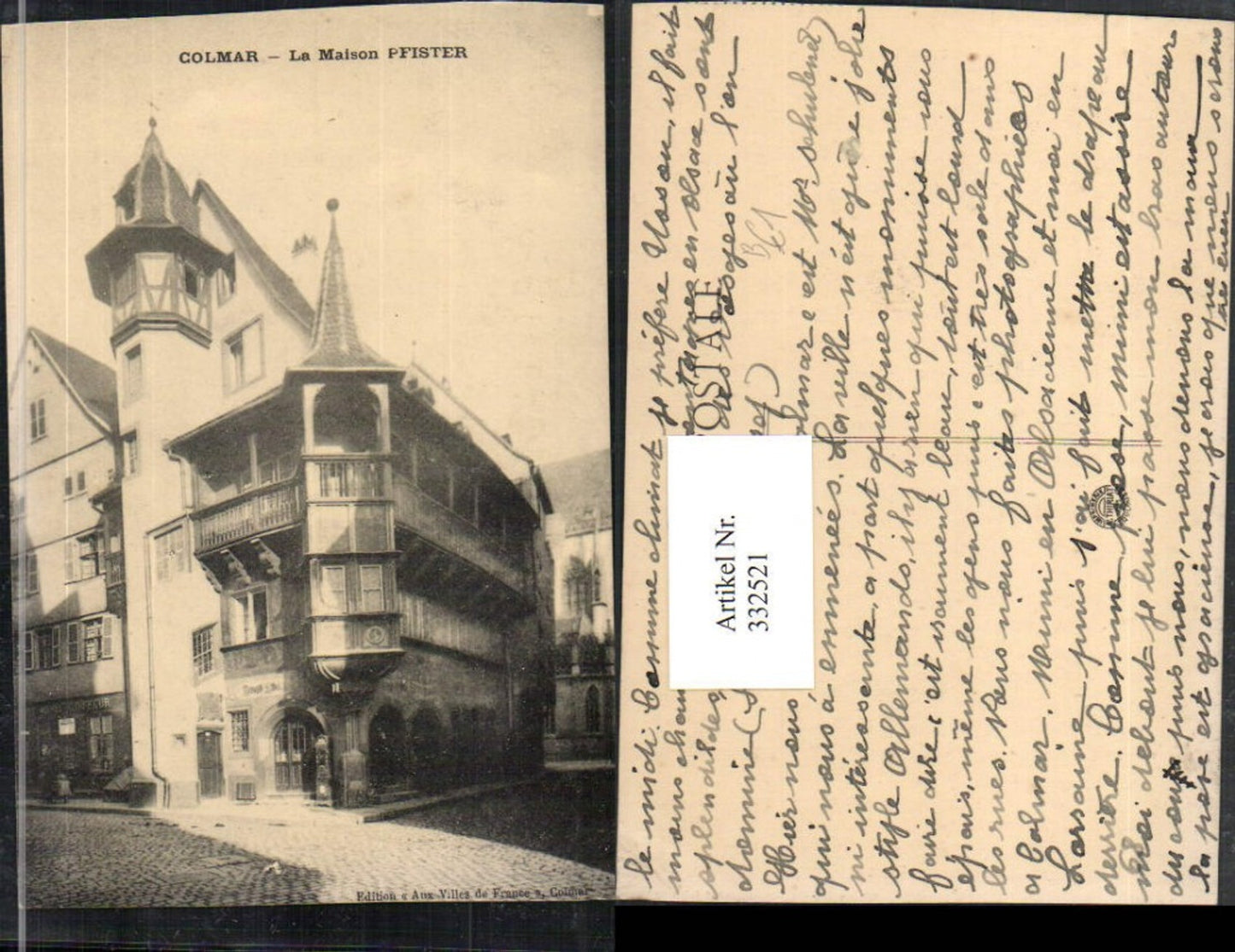 332521,Elsass Haut-Rhin Colmar La Maison Pfister Erker