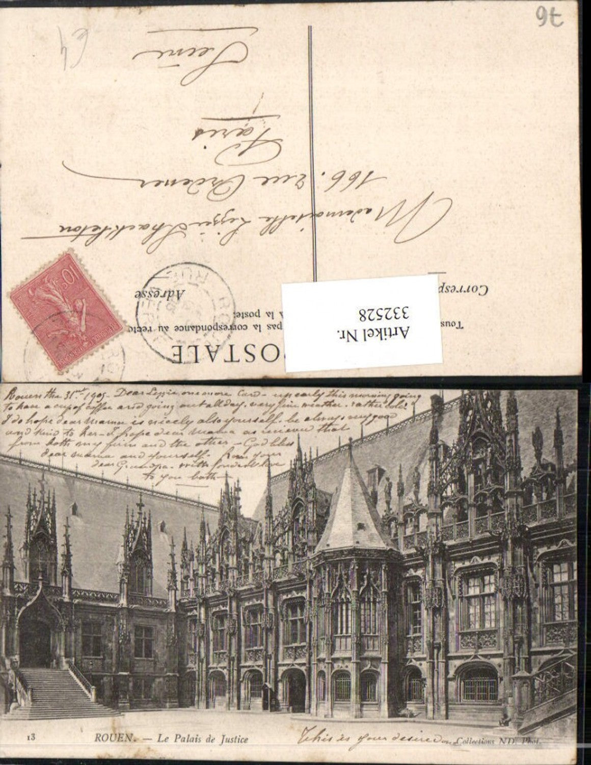 332528,Haute-Normandie Seine-Maritime Rouen Le Palais de Justice Justizpalast