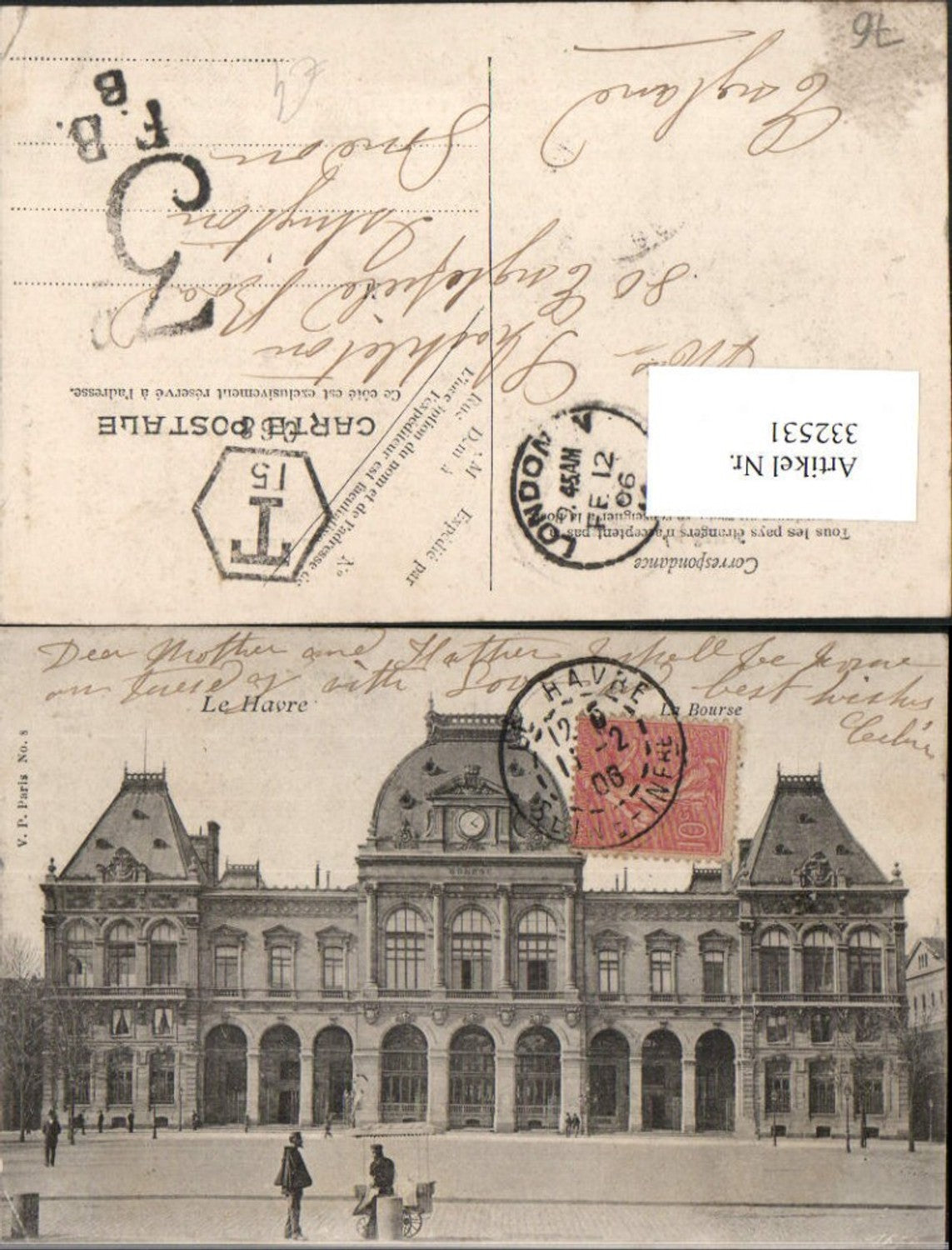 332531,Haute-Normandie Seine-Maritime Le Havre La Bourse Börse Gebäude