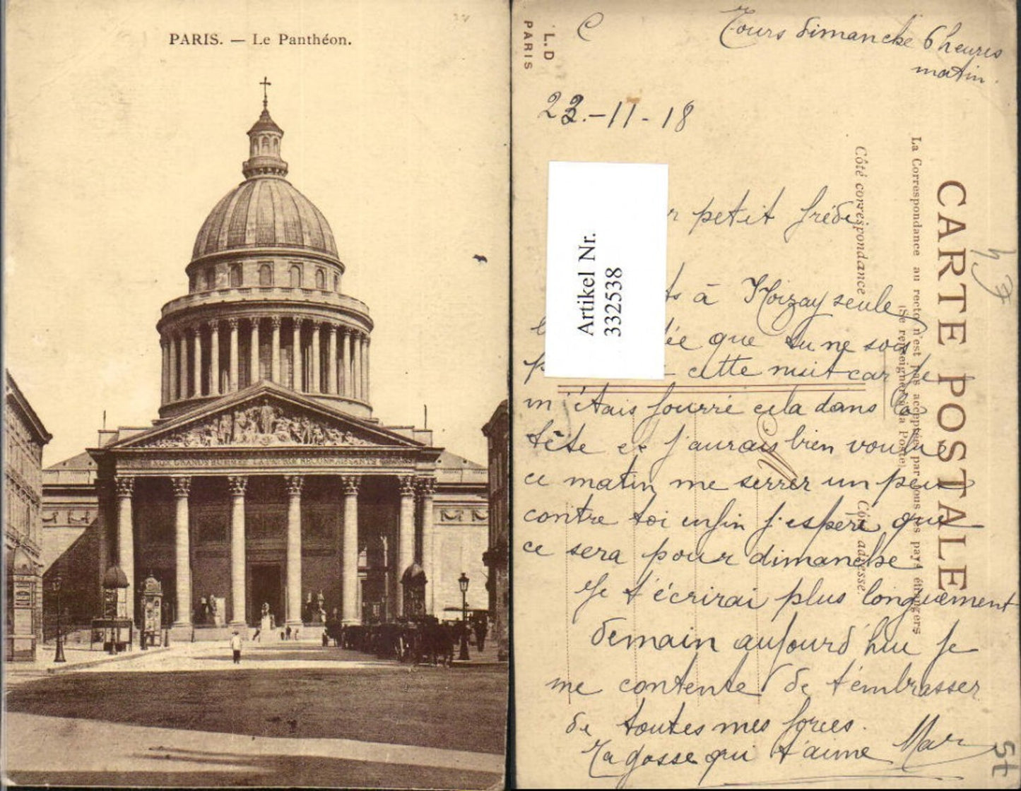 332538,Ile-de-France Paris Le Pantheon Gebäude