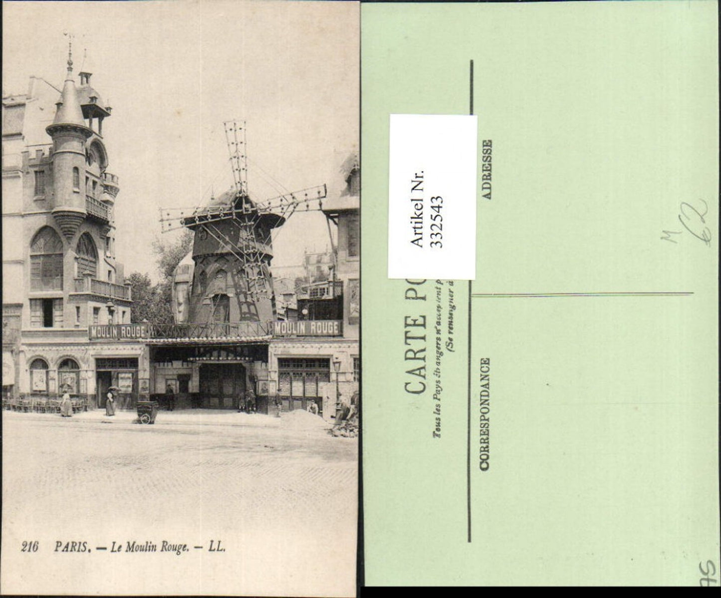 332543,Ile-de-France Paris Le Moulin Rouge Windmühle