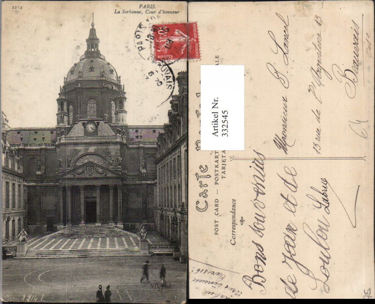 332545,Ile-de-France Paris La Sorbonne Cour d'honneur Gebäude