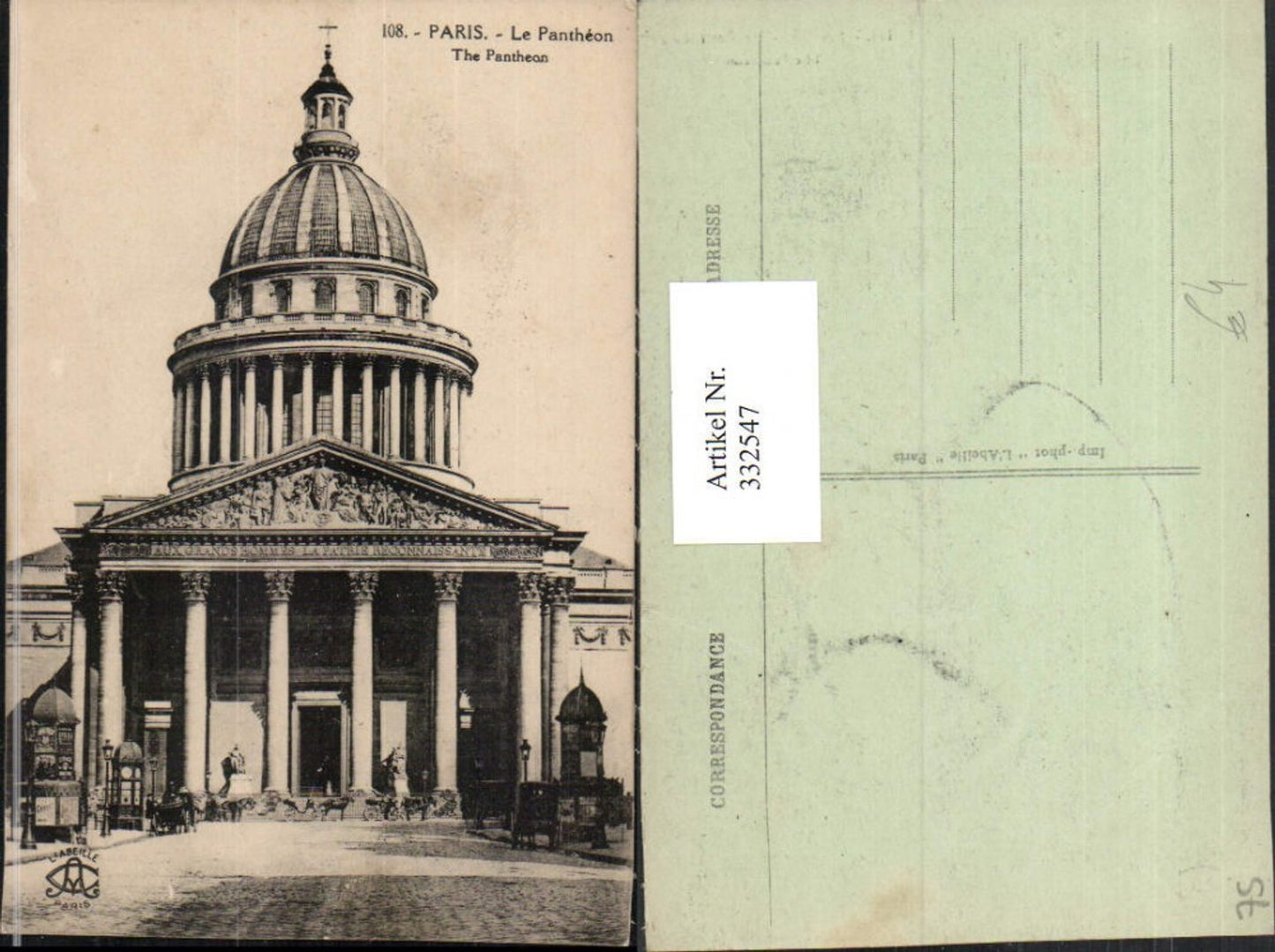 332547,Ile-de-France Paris Le Pantheon Gebäude