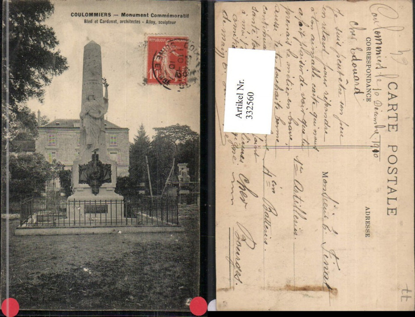 332560,Ile-de-France Seine-et-Marne Coulommiers Monument Commemoratif Denkmal