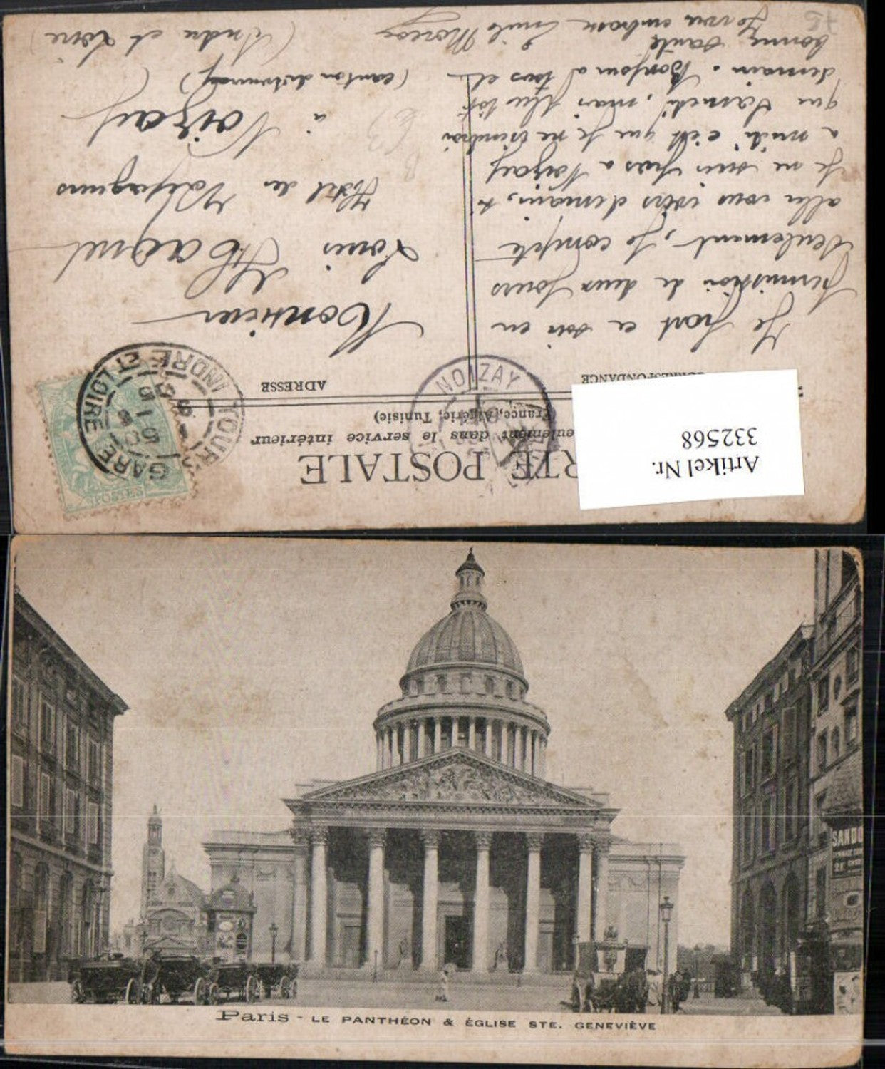332568,Ile-de-France Paris Le Pantheon Eglise Ste. Genevieve Gebäude u. Kirche