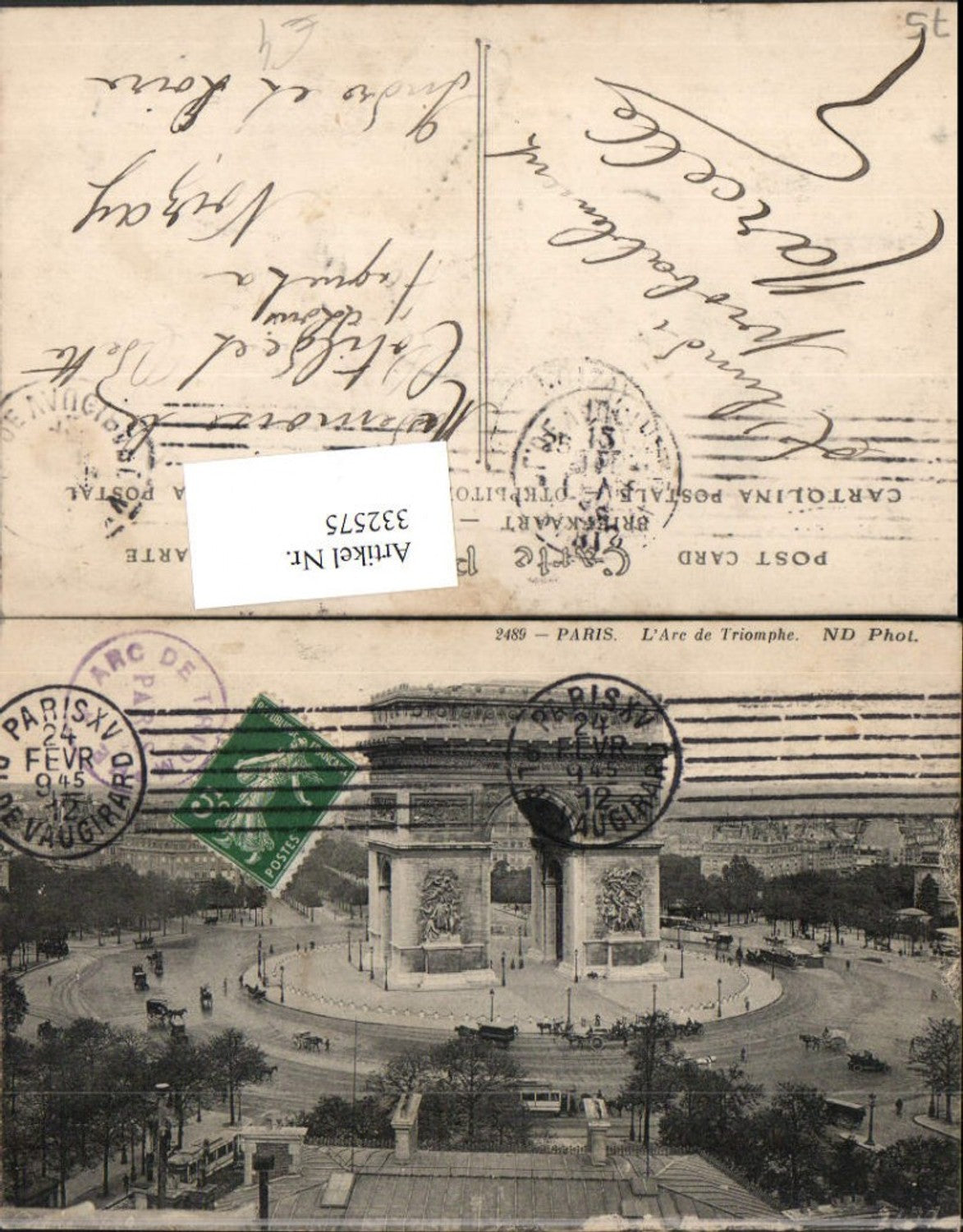 332575,Ile-de-France Paris L'Arc de Triomphe Triumphbogen