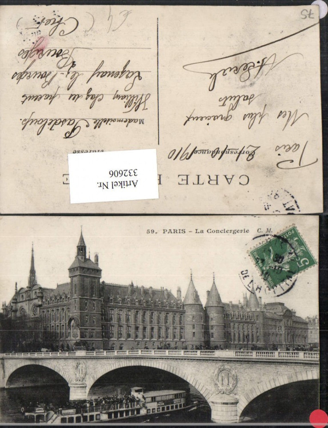 332606,Ile-de-France Paris La Conciergerie Gebäude Brücke