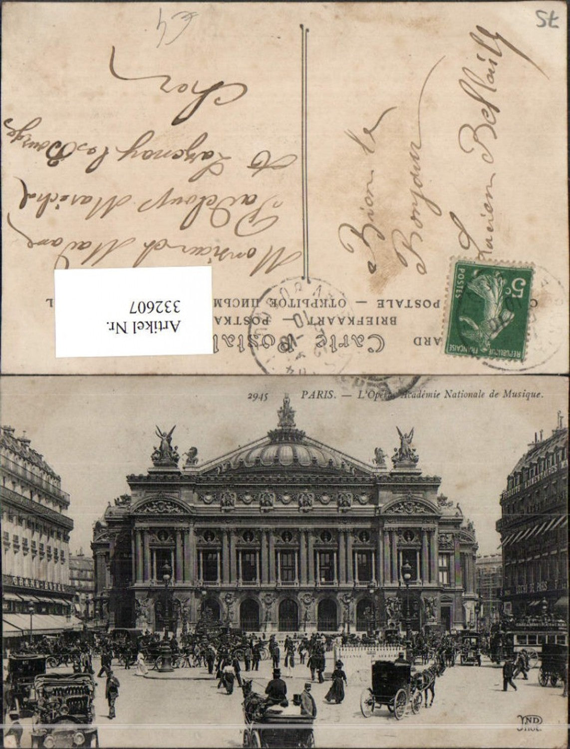 332607,Ile-de-France Paris L'Opera Academie Nationale de Musique Oper Kutschen