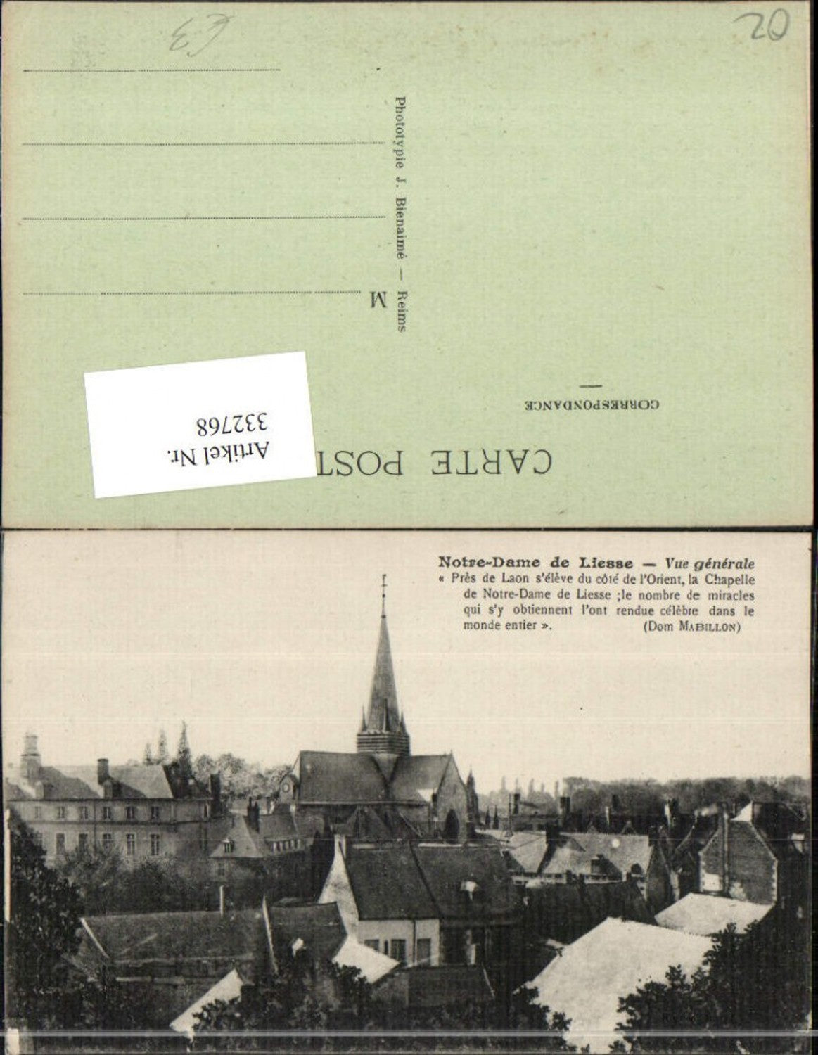 332768,Picardie Aisne Liesse Notre-Dame Vue generale Totale Kirche