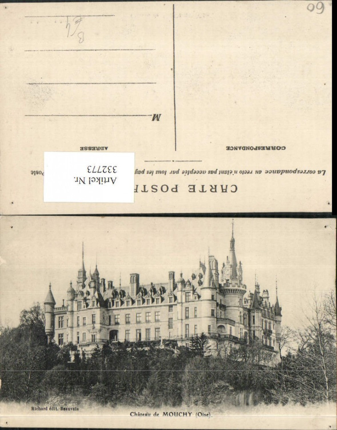 332773,Picardie Oise Mouchy Chateau Schloss