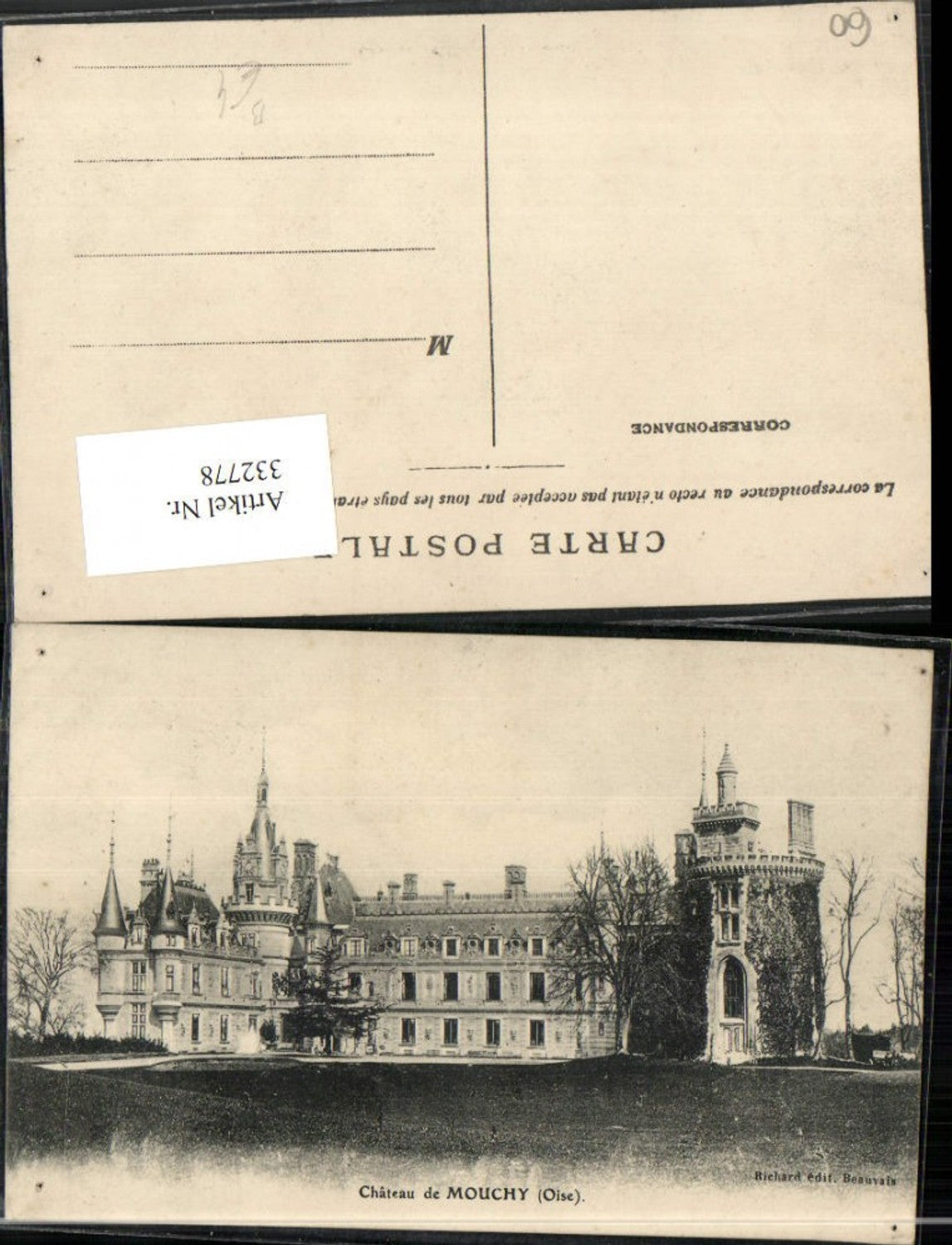 332778,Picardie Oise Mouchy Chateau Schloss
