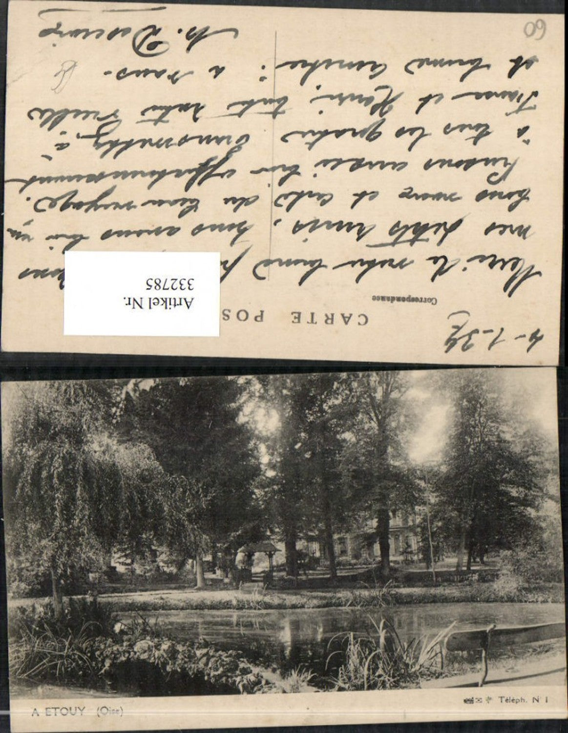 332785,Picardie Oise Etouy Oree de la Foret Park Teich
