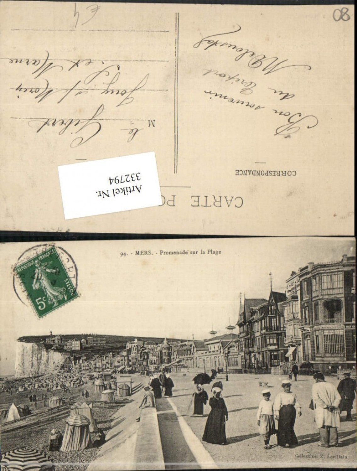 332794,Picardie Somme Mers Promenade sur la Plage Strandpromenade