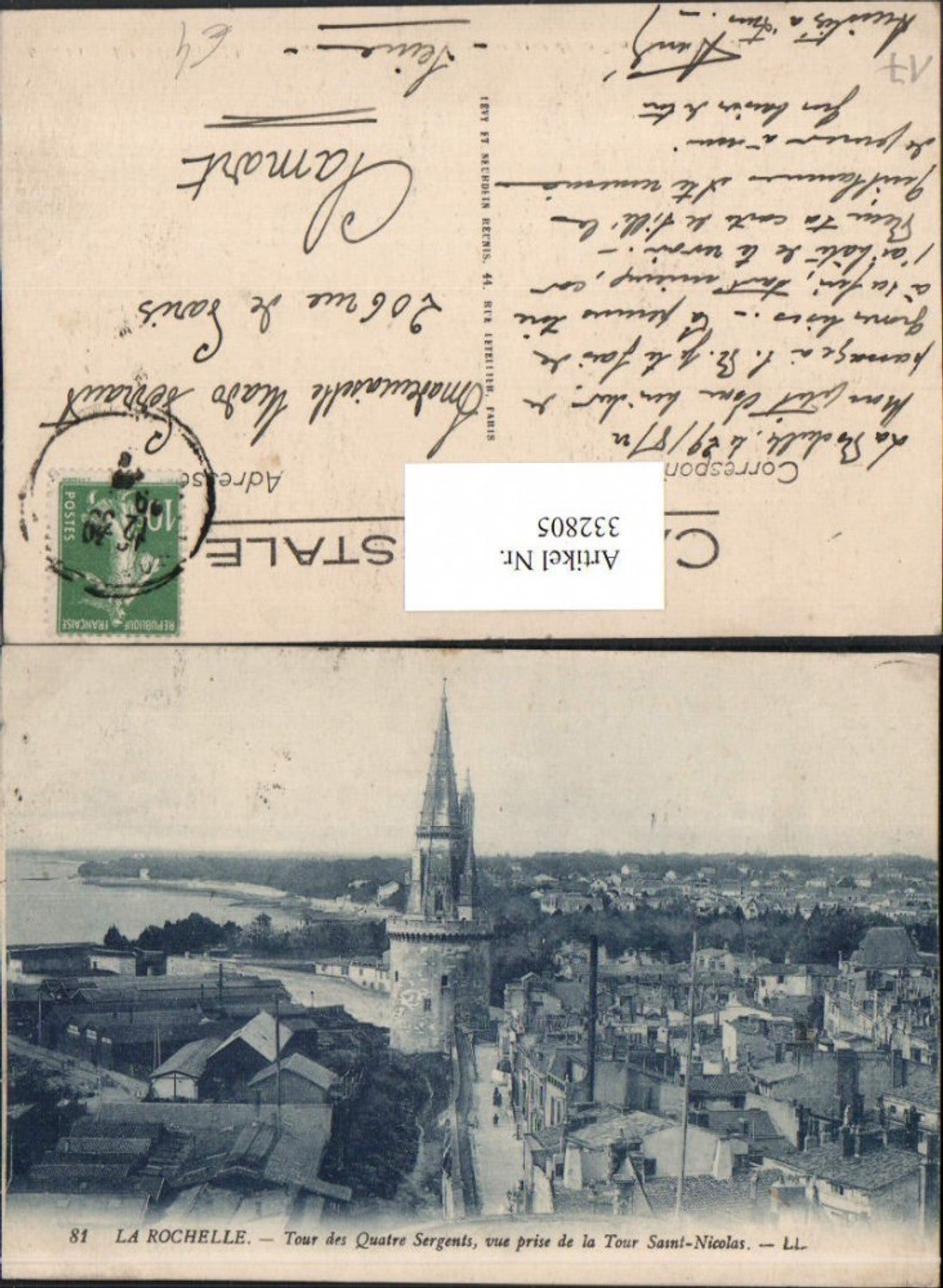 332805,Poitou-Charentes Charente-Maritime La Rochelle Tour of the Quatre Sergents tower