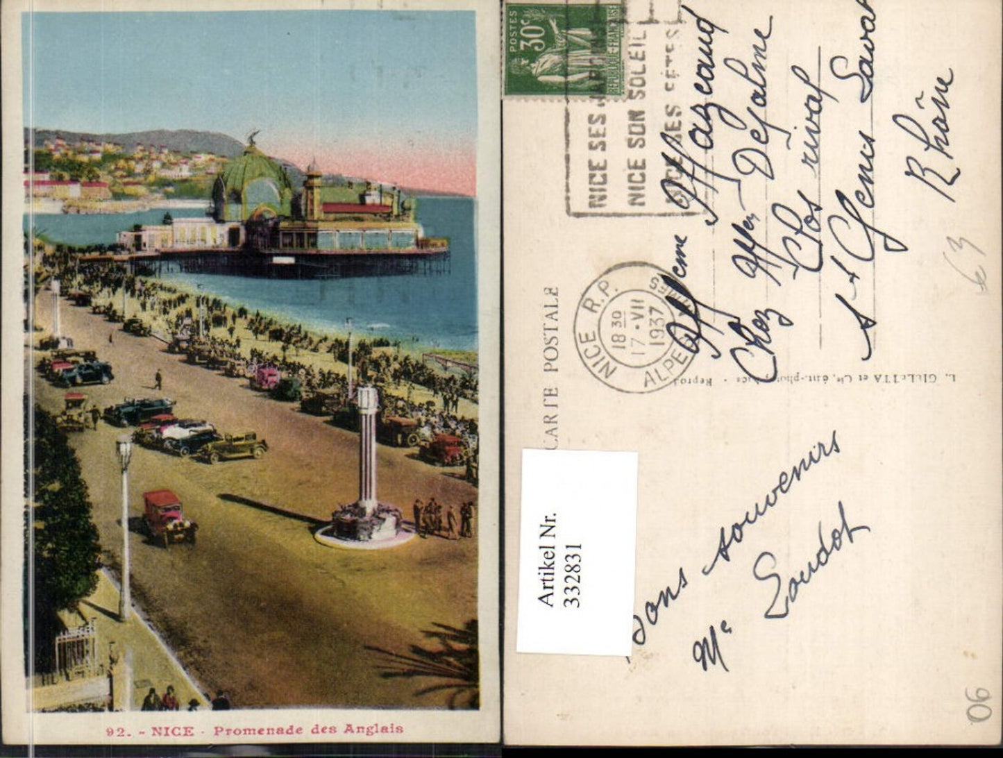 332831,Provence-Alpes-Cote-Azur Alpes-Maritimes Nice Nizza Promenade des Anglais Seebrücke