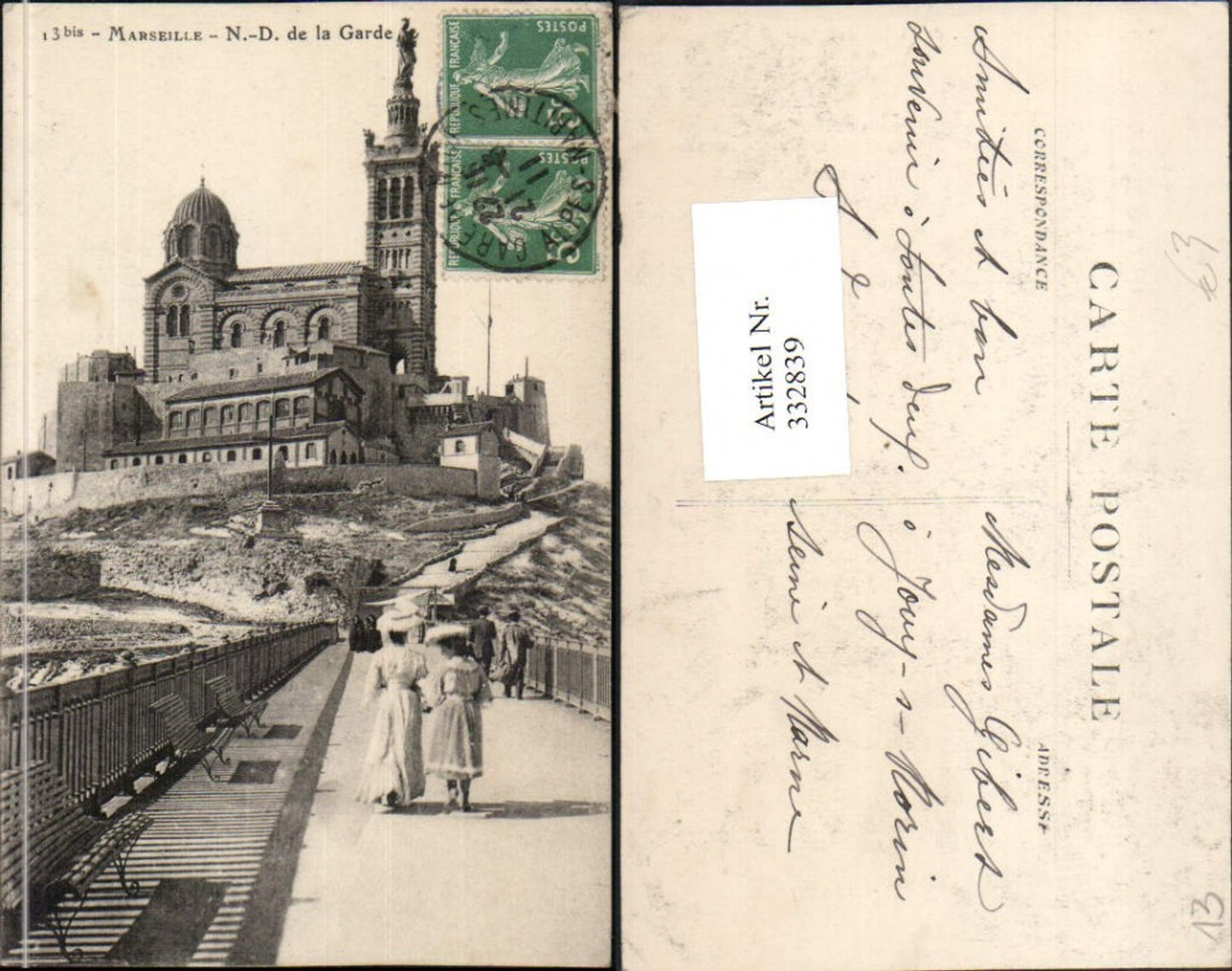 332839,Provence-Alpes-Cote-Azur Bouches-de-Rhone Marseille Notre-Dame de la Garde Kirche