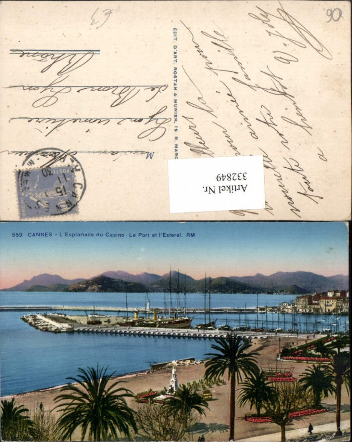 332849,Provence-Alpes-Cote-Azur Alpes-Maritimes Cannes L'Esplanade du Casino Port Hafen