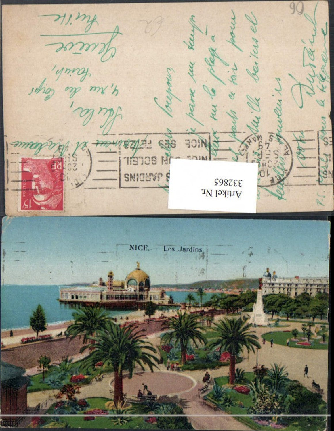 332865,Provence-Alpes-Cote-Azur Alpes-Maritimes Nice Nizza Les Jarind Park Seebrücke