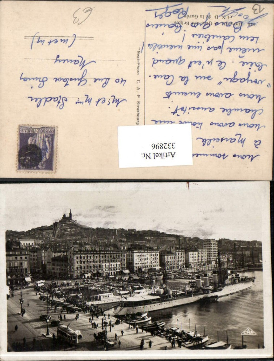 332896,Provence-Alpes-Cote-Azur Bouches-de-Rhone Marseille Quai des Belges Hafen Dampfer