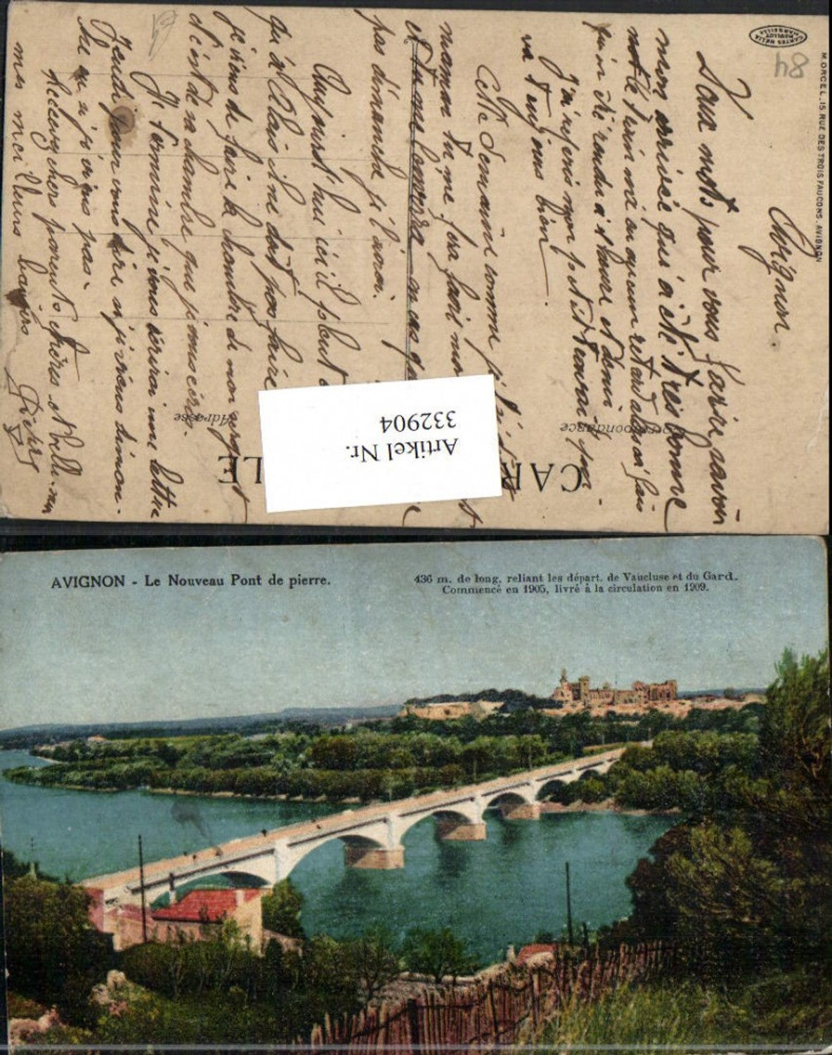 332904,Provence-Alpes-Cote-Azur Vaucluse Avignon Le Nouveau Pont de pierre Brücke