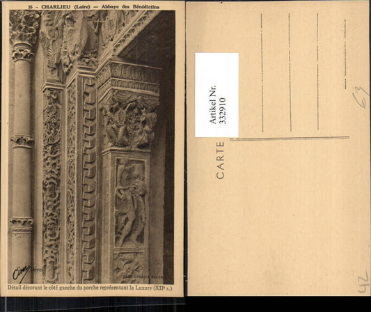 332910,Rhone-Alpes Loire Charlieu Abbaye des Benedictins Kloster Detail Freske