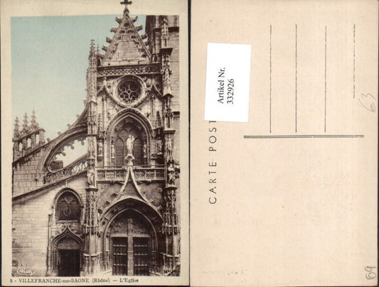 332926,Rhone-Alpes Rhone Villefranche-sur-Saone L'Eglise Kirche