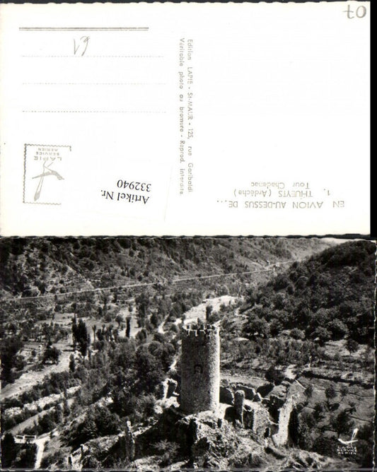 332940,Rhone-Alpes Ardeche Thueyts Tour Chadenac Turm Ruine