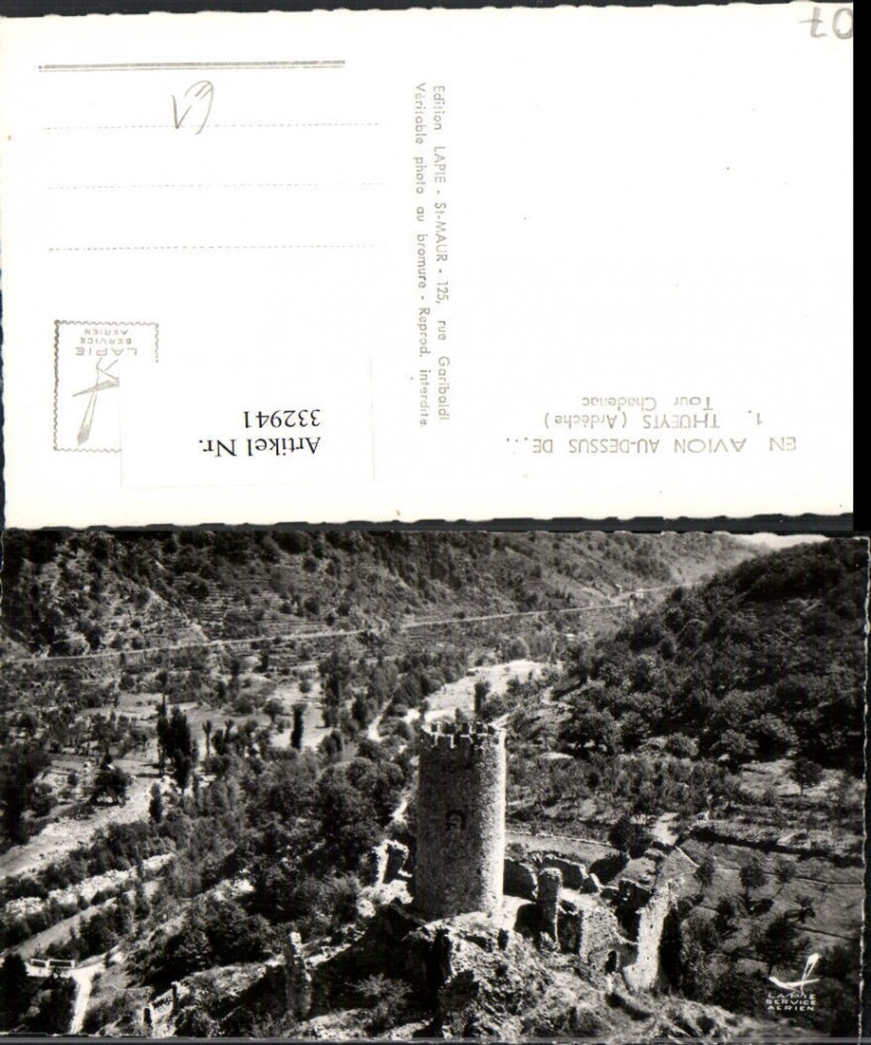 332941,Rhone-Alpes Ardeche Thueyts Tour Chadenac Turm Ruine
