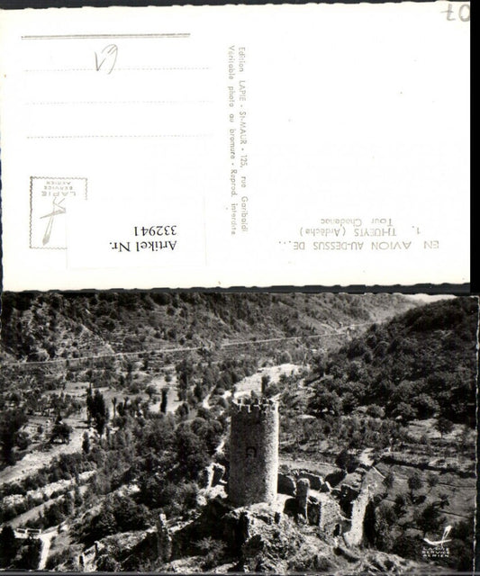 332941,Rhone-Alpes Ardeche Thueyts Tour Chadenac Turm Ruine