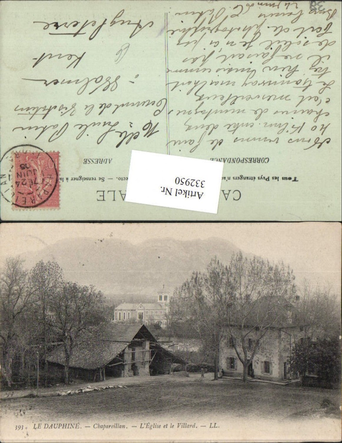 332950,Rhone-Alpes Isere Le Dauphine Chapareillan L'Eglise et le Villard Kirche