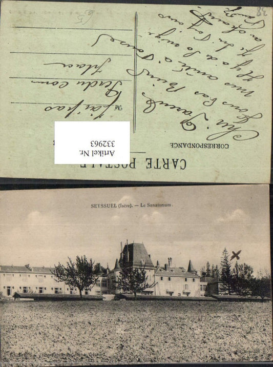 332963,Rhone-Alpes Isere Seyssuel Le Sanatorium Gebäude